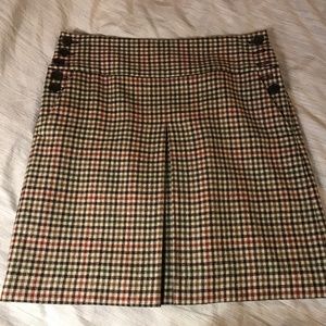 JCrew Wool plaid skirt size 8